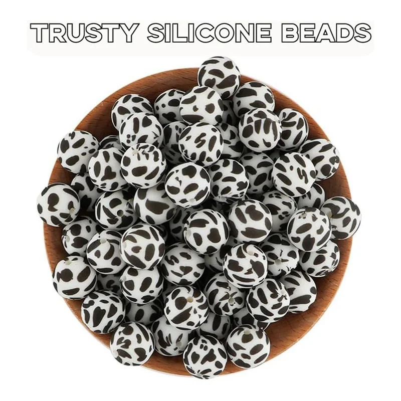 

Sturdy 50 Pcs Silicone Beads 15Mm Bulk For Key Chain Bulk For Pen Necklace Bracelet Lanyard Making Durable Easy To Use