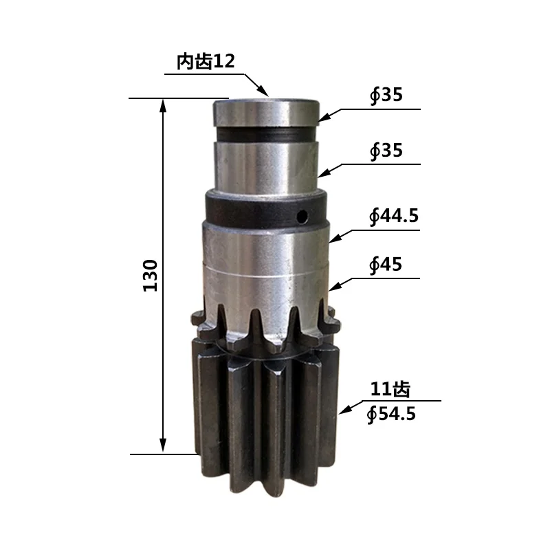 

Komatsu PC20MR-2 Mini Excavator Rotary Motor Vertical Shaft Gear 11/12 Teeth Construction Equipment Part