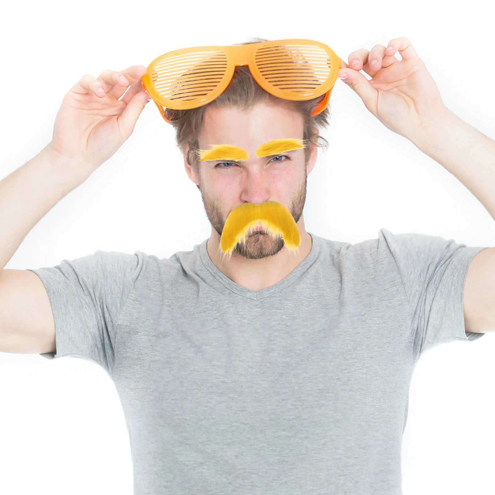 

1 set Fake Mustache Eyebrows Kit Old Man Beard Costume Cosplay Accessories Party Performance Props Costume Beard For Adults