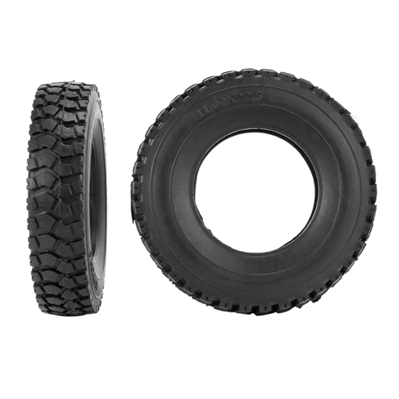 2Pcs 19mm Hard Rubber Tires for 1/14 Tamiya RC Semi Tractor Truck Tipper MAN King Hauler ACTROS SCANIA Upgrades