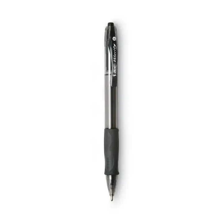 BIC Glide Bold Retractable Ball Pen, Hitam, Bold Point 1,6mm, 12 Pak