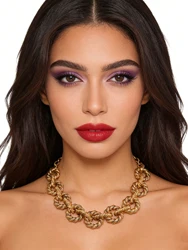 New Statement Choker Necklace Woman Luxury Gold Color Metal Hoops Necklace Accessories For Women Fashion Exaggerated Necklaces