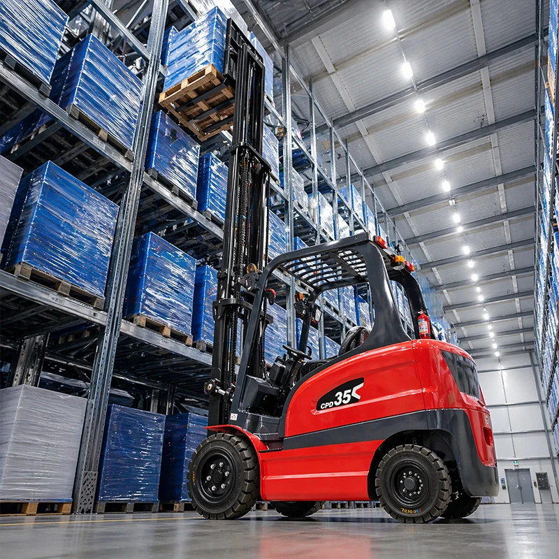 Efficient CE 1.5T 2T Double Pallet Mini Electric Forklift Hand Pallet Jack Lift Electric Stacker Forklift Logistics Use