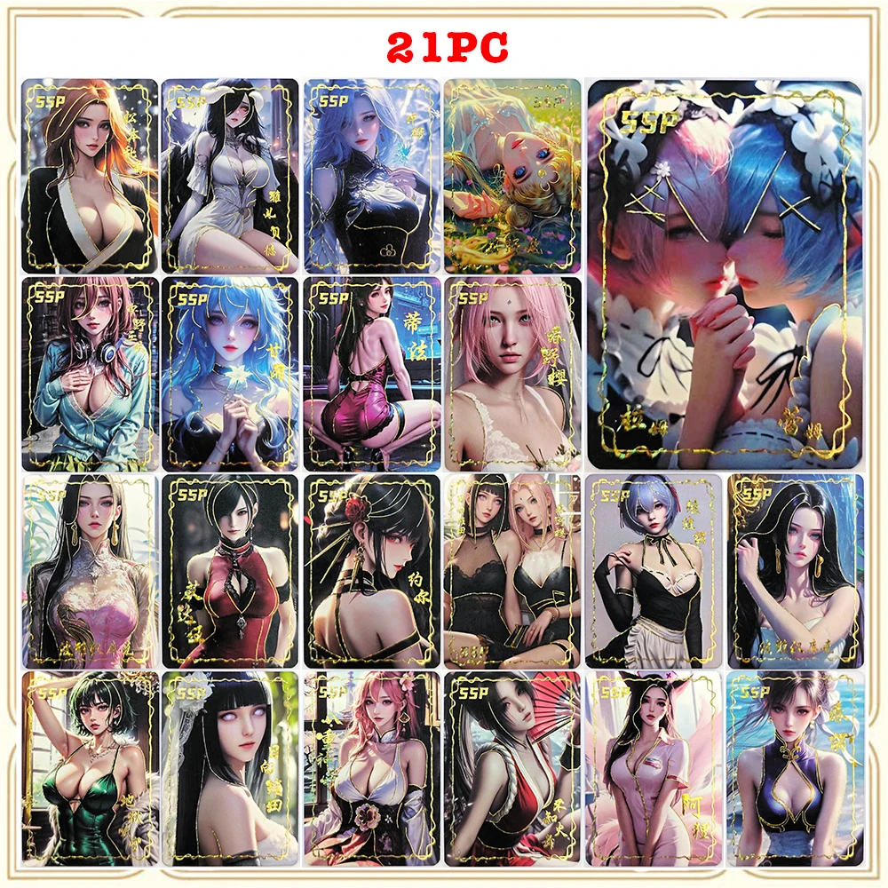 Anime Goddess Story SSP Albedo Nakano Miku Haruno Sakura Hyuga Hinata Boy Play Toys Christmas Birthday Gift Collectible Cards