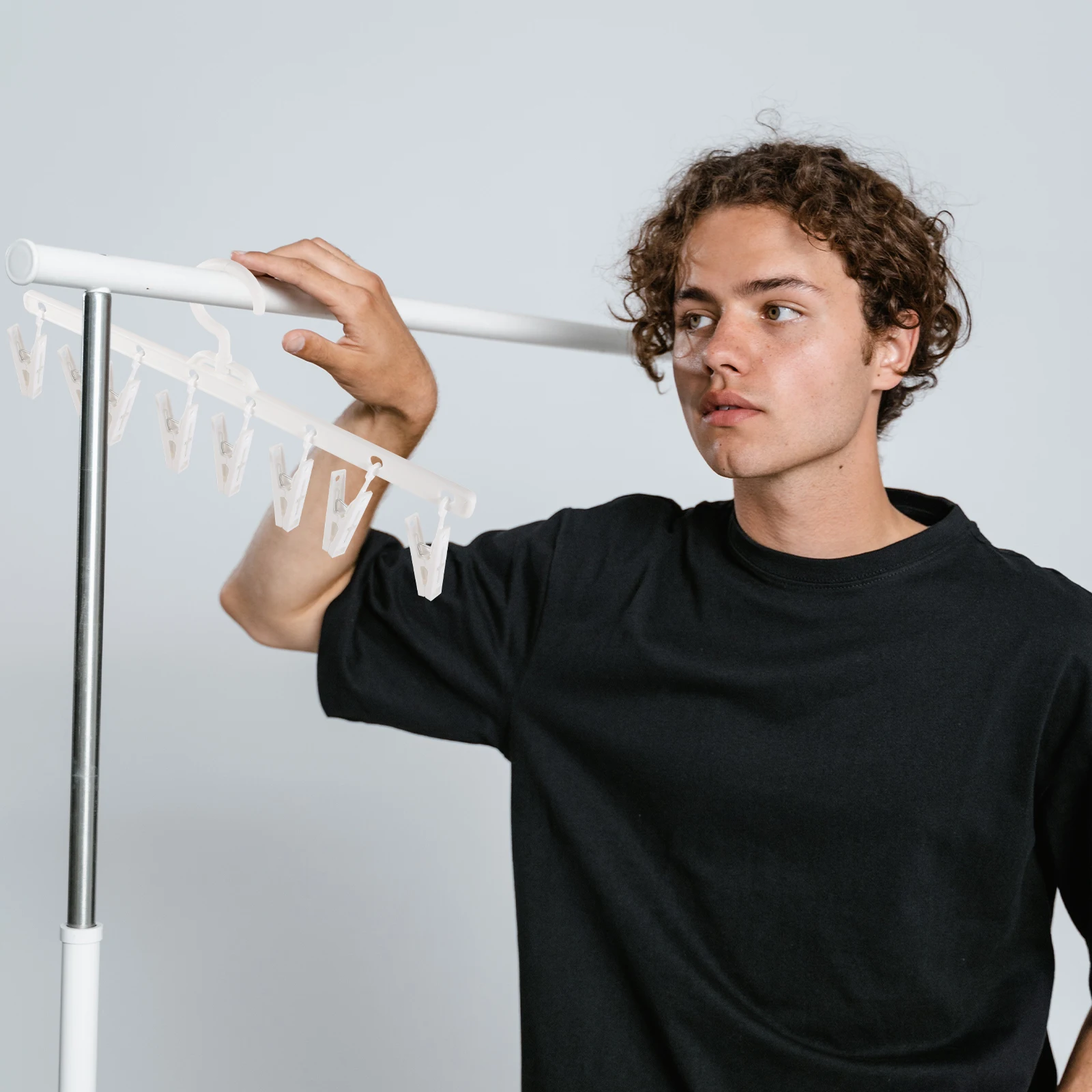 

8 PP Socks Clips Underwear Drying Rack Multi Purpose Hanger Rust Resistant Hat ganizer Cloth Storage Solution Windproof