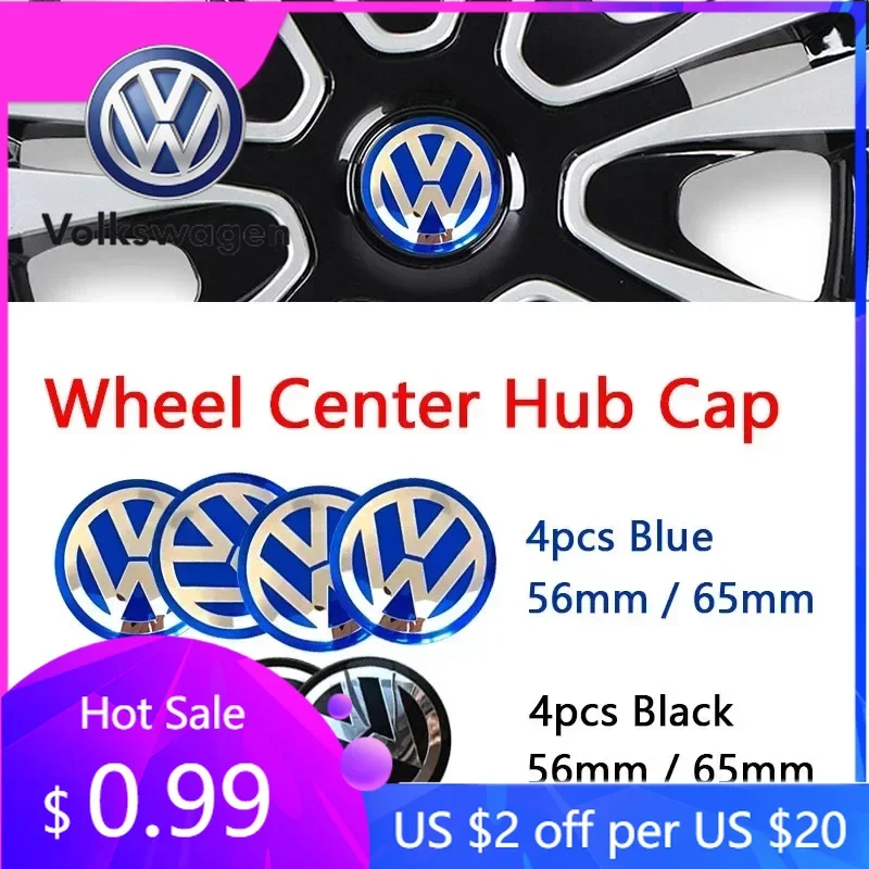 

Спойлеры с крыльями VW, 4 шт., 56/65 мм, наклейка на центра колеса автомобиля, наклейка на ступицу для VOLKSWAGEN Passat Golf 5 6 7 Polo Tiguan Bora Touran CC Be