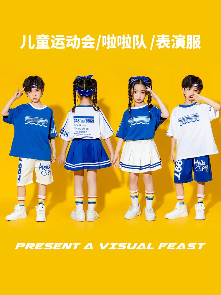Mode Kinder Tanzen Kleidung Ballsaal Jazz Hip Hop Rock T-shirt Shorts Kostüme für Mädchen Jungen Dancewear Street Dance Tragen