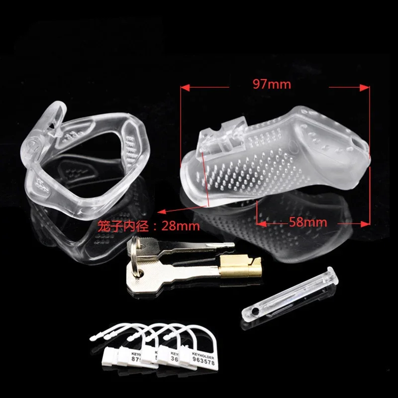 Sex Toys Penis Ring Glans Cock Cage Dick Bondage Male Chastity Cage Ball Glans Sleeve For Man Lock Penis Sex Chastity Penis Cage