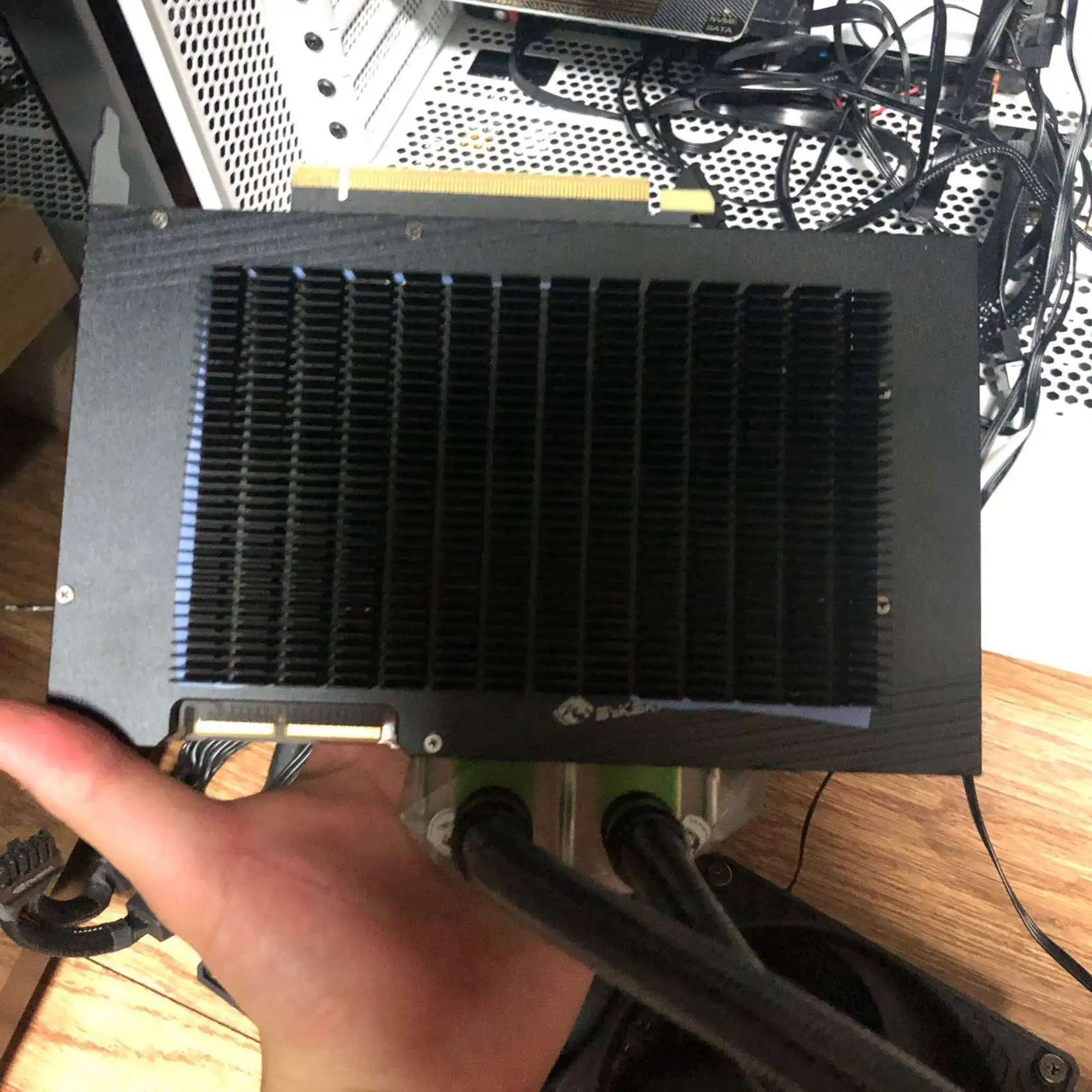 Radiateur en aluminium Ingenious-2X DIY pour la face arrière de la carte graphique RTX 3080 3090, VRAM, plaque arrière MOD GPU 150X90x15mm