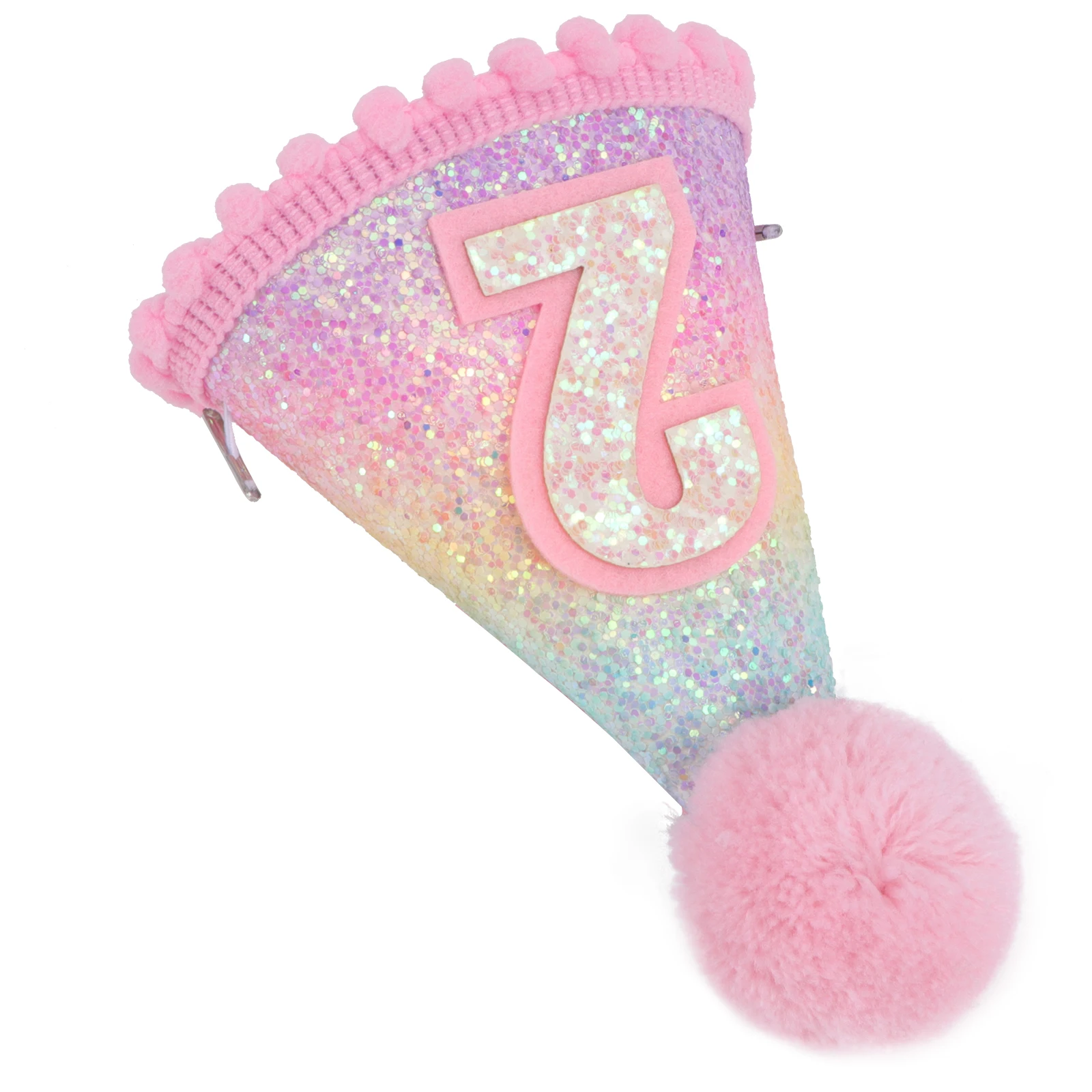 

Rainbow Crown Hat Party Hats Birthday for Paper Decor Glitter Cloth DIY