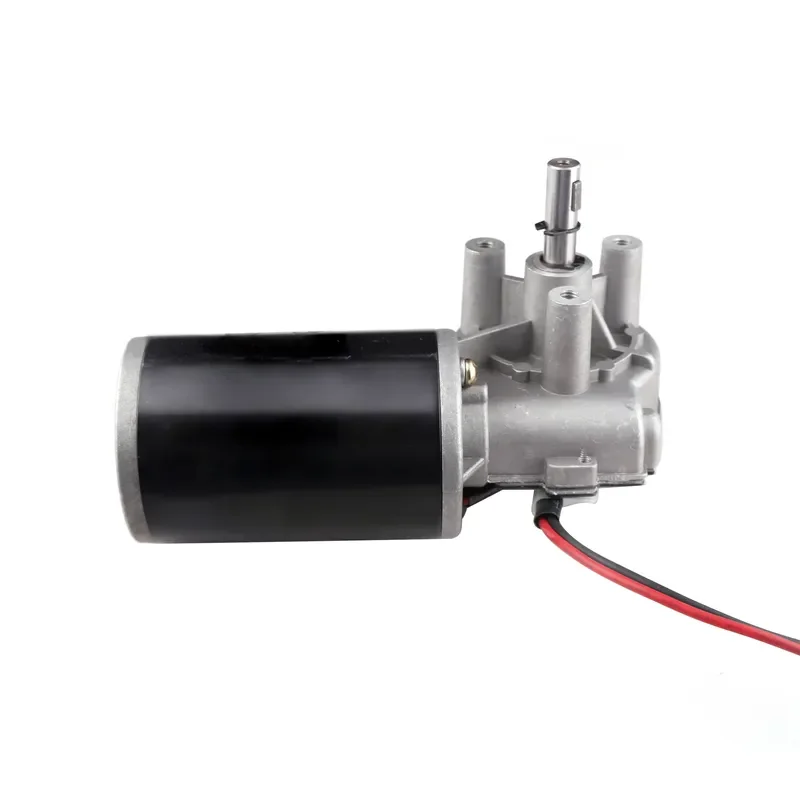 12V DC Worm Gear Motor 100W 60RPM High Torque Low Speed Electric Geared Motor for Industrial Automation Machinery Drive DC