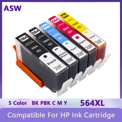 ASW-cartucho de tinta para impresora HP564, recambio de tinta Compatible con 4610, 4620, B210, 5520, 3520, 5510, B110a, C410, B109, C310, 7510, 6520, 564XL