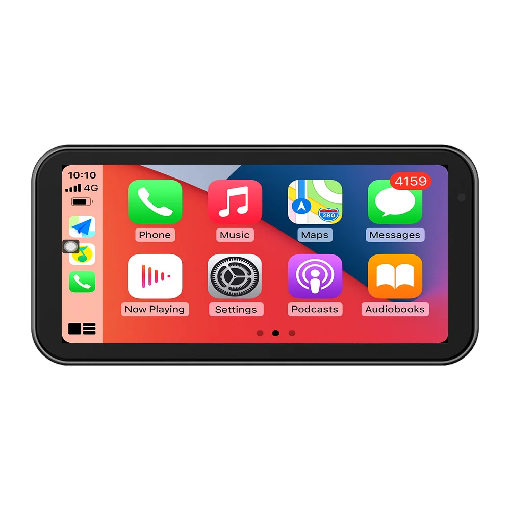 MEKEDE EU Warehouse Linux System Portable 6,25 Zoll Touchscreen IP67 Wasserdicht Motorrad GPS Navigation Wireless CarPlay Motorrad Dash Cam Dual 1080P Vorne Hinten WasserTestkamera