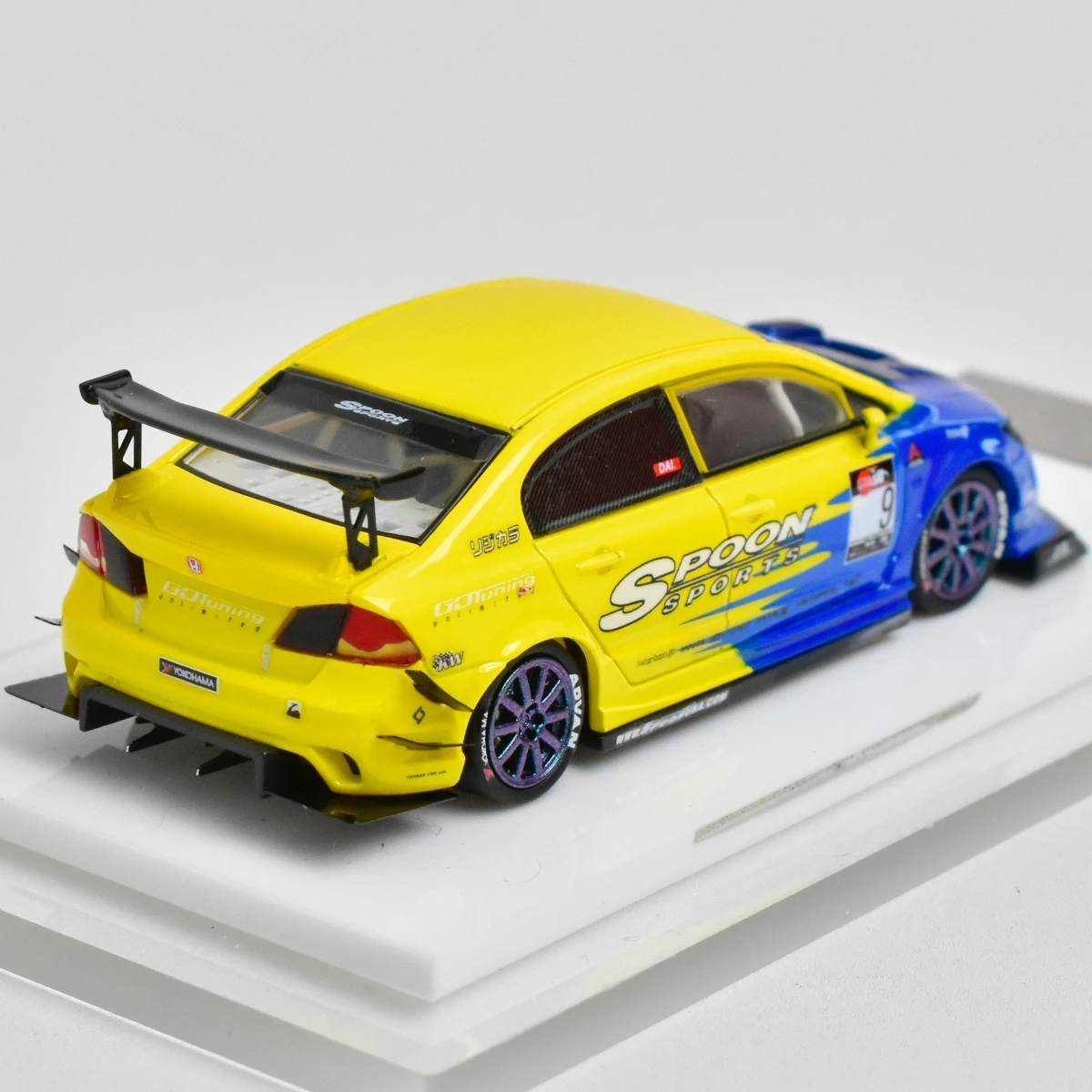 One model 1:64 CIVIC FD2 Spoon Sports Resin Diecast Model Car