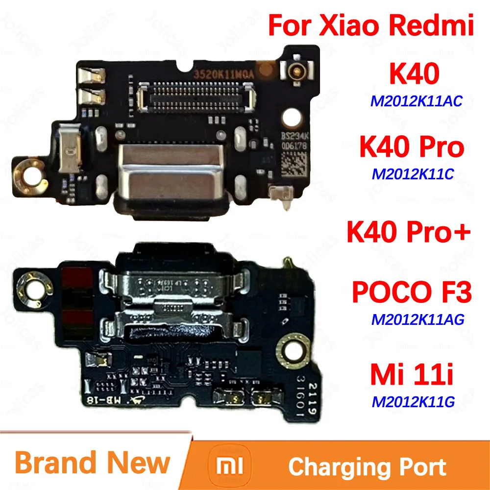 

100% Brand New Original Charging Port For Xiaomi Redmi K40 Pro + Quick Fast USB Charger Dock Board Connect Flex Mi 11i Poco F3