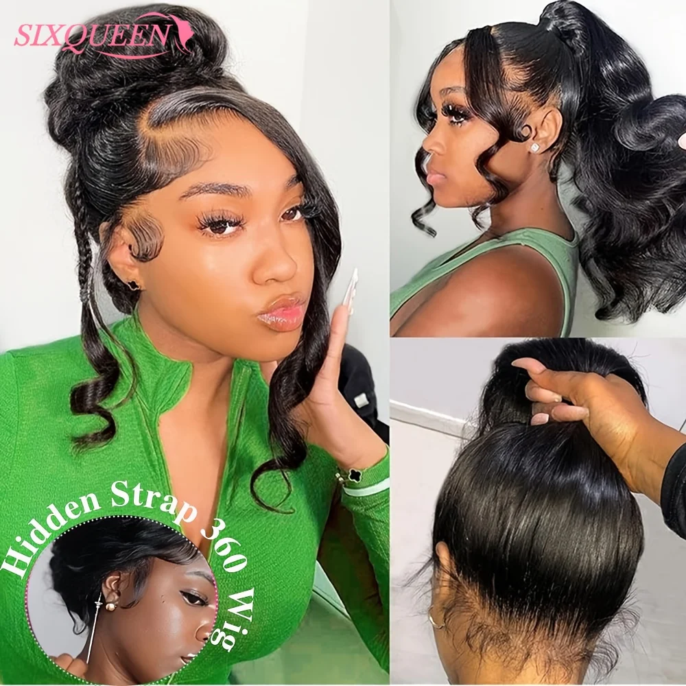 HD 360 شعر مستعار دانتيل كامل مع حزام غير مرئي 250% كثافة شعر الإنسان الجسم موجة الدانتيل شعر مستعار أمامي HD 360 الدانتيل شعر مستعار أمامي شعر الإنسان #1