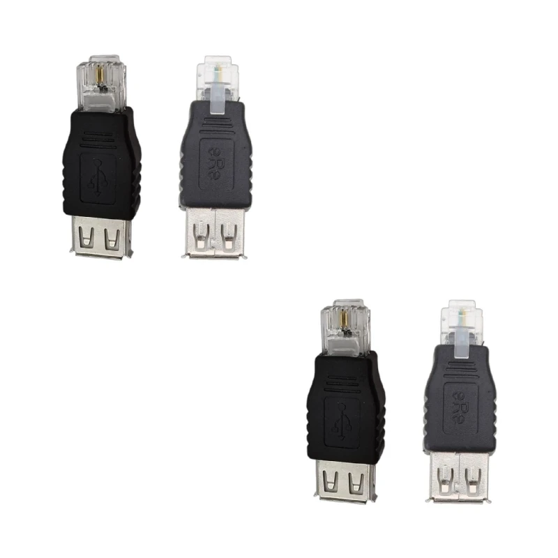 USB2.0 USB-A 암-RJ11 2Pin 6P2C 수 이더넷 네트워킹 전화 커넥터 어댑터 N2UB