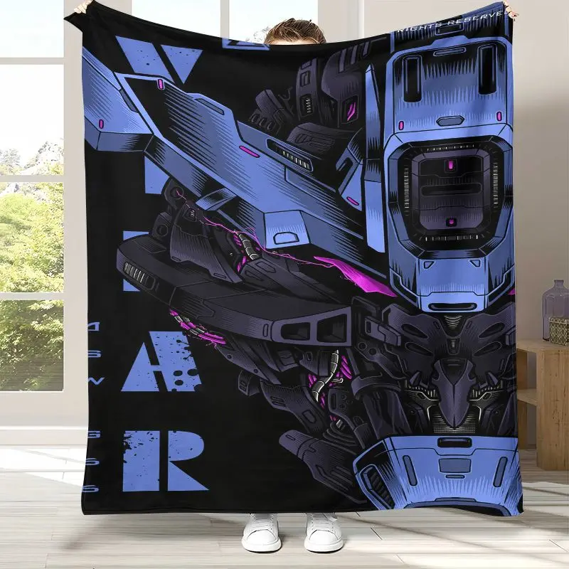 Vintage Gundam Destroy Zeon Cartoon Soft Flannel Throw Blanket,Cozy Blanket for Bed,Sofa,Living Room,Picnic,Camping,Home Decor