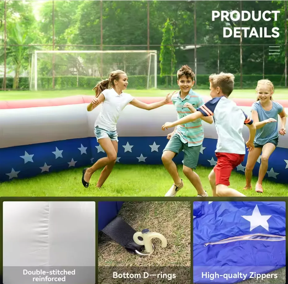Pozzo gonfiabile per palline Gaga da esterno in 4 stili con ventilatore, campo Gagaball portatile per attività scolastiche e famiglie, giochi sportivi