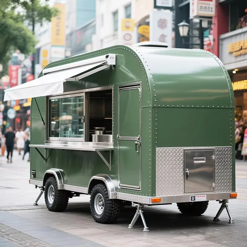 Low-priced food trailers Electronic ordering carts High-tech specialty food trailers Shopping malls