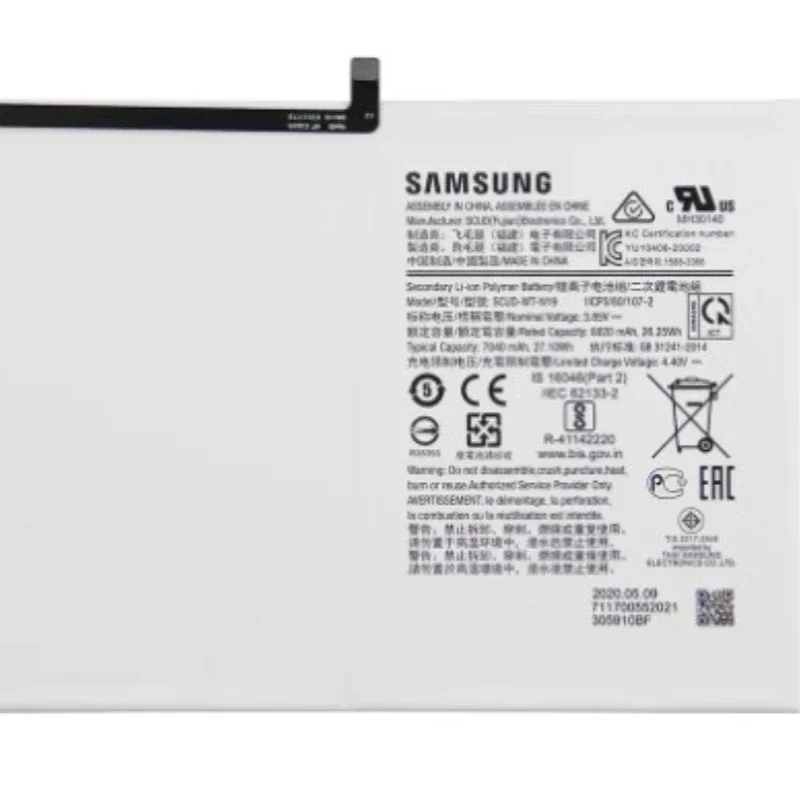 Nueva batería de SCUD-WT-N19 de 3,85 V, 26,25 Wh, 6820mAh para Samsung Galaxy Tab A7 10,4 (2020) SM-T500 SM-T505 T505N
