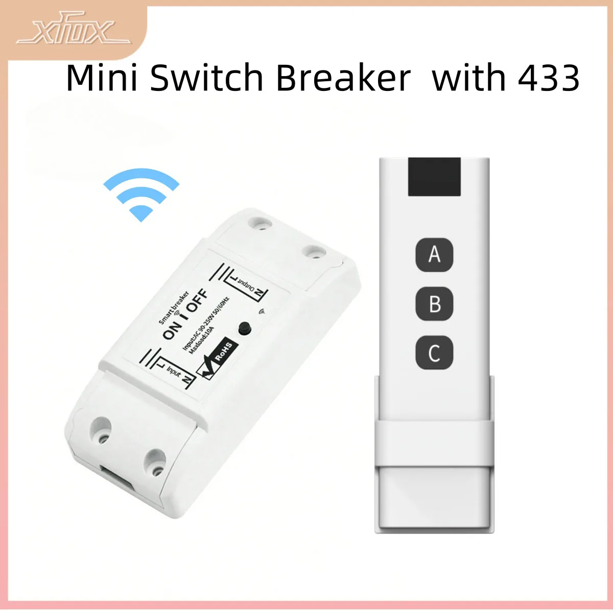 Tuya Wifi Mini Smart  DIY Switch Breaker 10A with 433 Remote Control LED Light Switch Breaker Module Work with Alexa Google Home