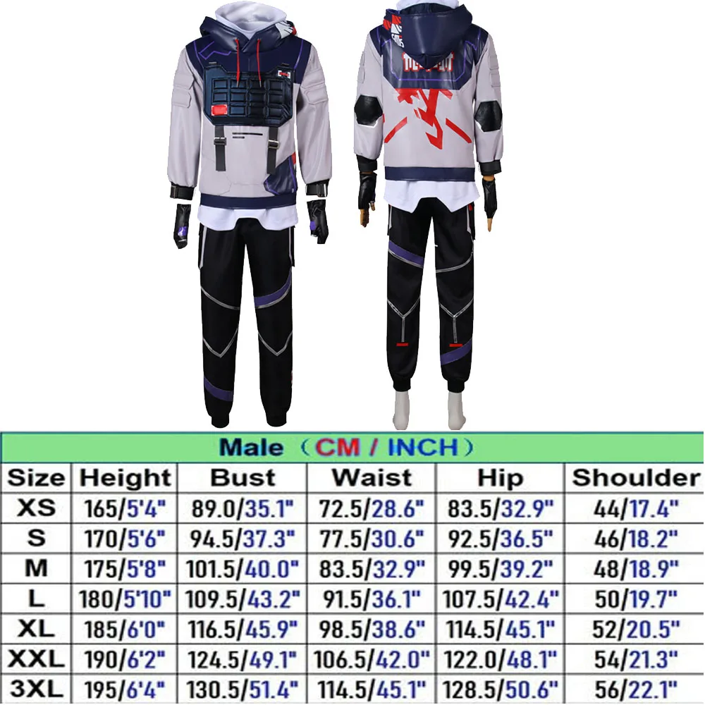 ISO Cosplay Game Valorant Fantasy Costume Halloween Carnival Disguise Adult Men Jacket Pants Gloves Belt Party Clothes