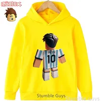 Kids Roblox Fashion Hooded Sweatshirt Autumn Sweatshirt Trendy Game Print Boys Girls Clothing
