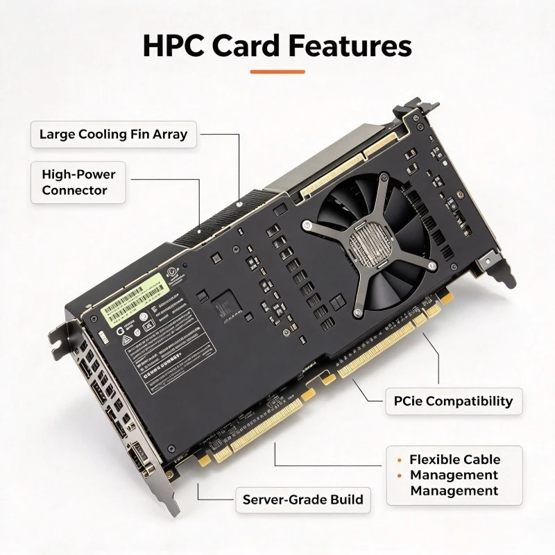 AMD VII MI50 32GB Fan Cooled GPU 4096bit HBM2, 8+8-pin Power Interface Server PC Graphics Card for AI Deep Learning Computing