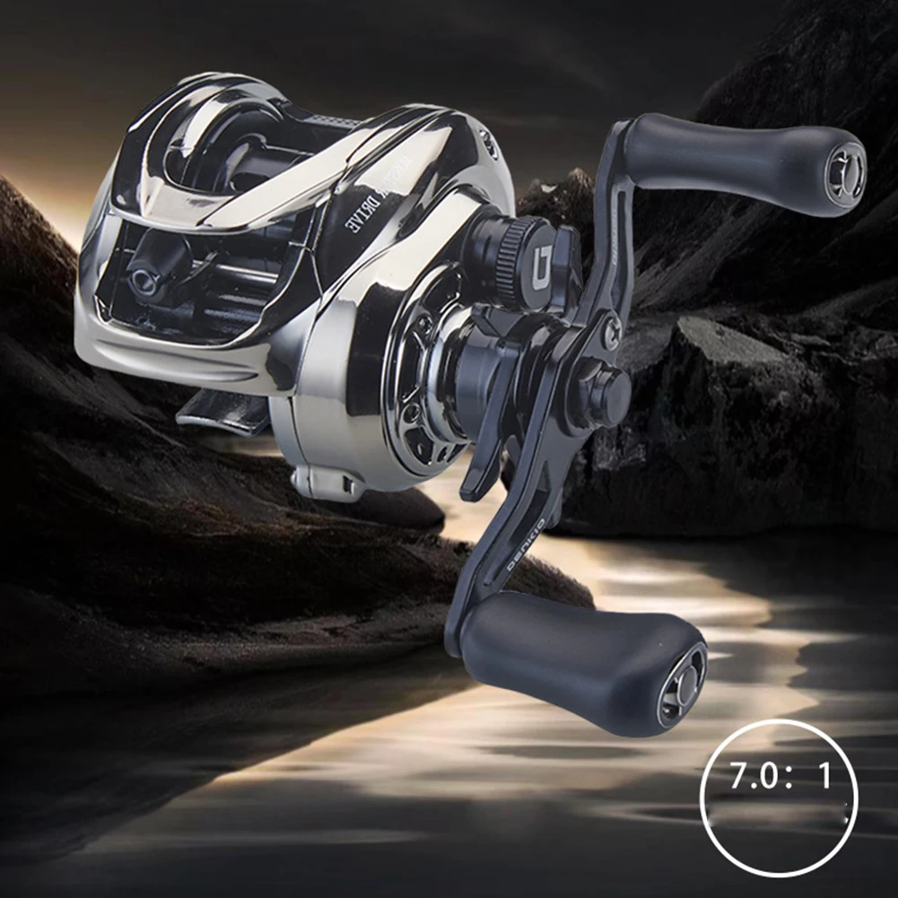 

Baitcasting Fishing Reels Fishing Tackle 5+1BB Gear Ratio 7.0:1 Casting Reel Metal Body 18 Speed Magnetic Brake Control