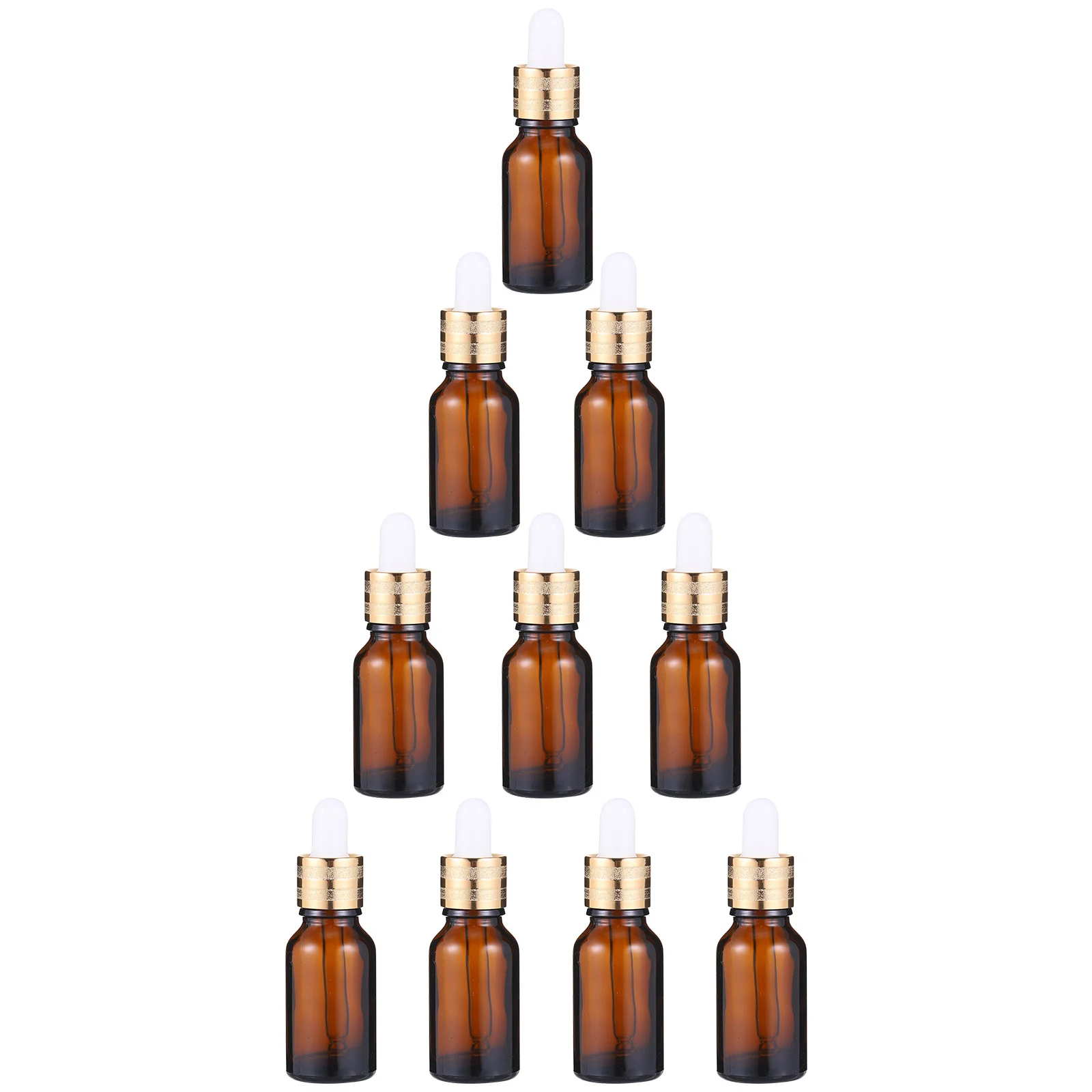 

10Pcs Glass Roller Ring Dropper Bottles Essential Oil Vial Portable Liquid Dispenser Bottle for Aromatherapy Glass Bottle