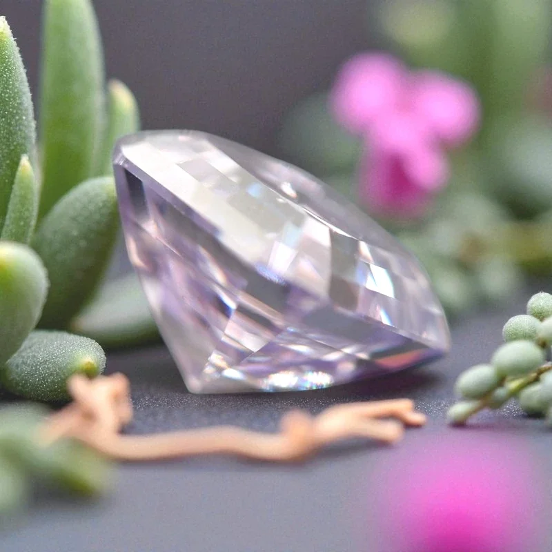 

Moissanite Stone Asscher Cut Light Purple With GRA Certificate Pass Diamonds Tester Gemstones For Jewelry Making