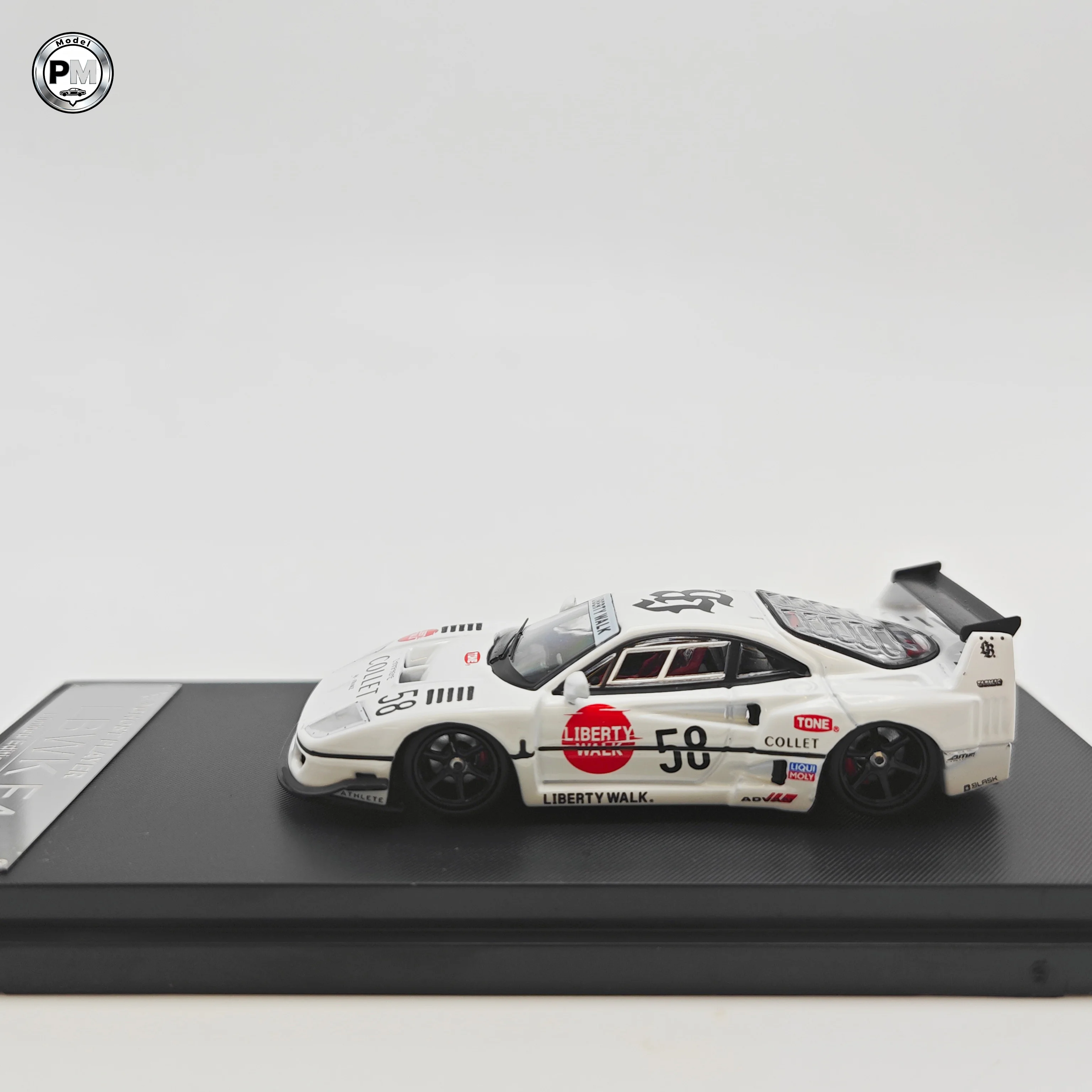 SW 1:64 F40 LBWK GHOST PLAYER إصدار مخصص طراز سيارة مصنوع من خليط معدني