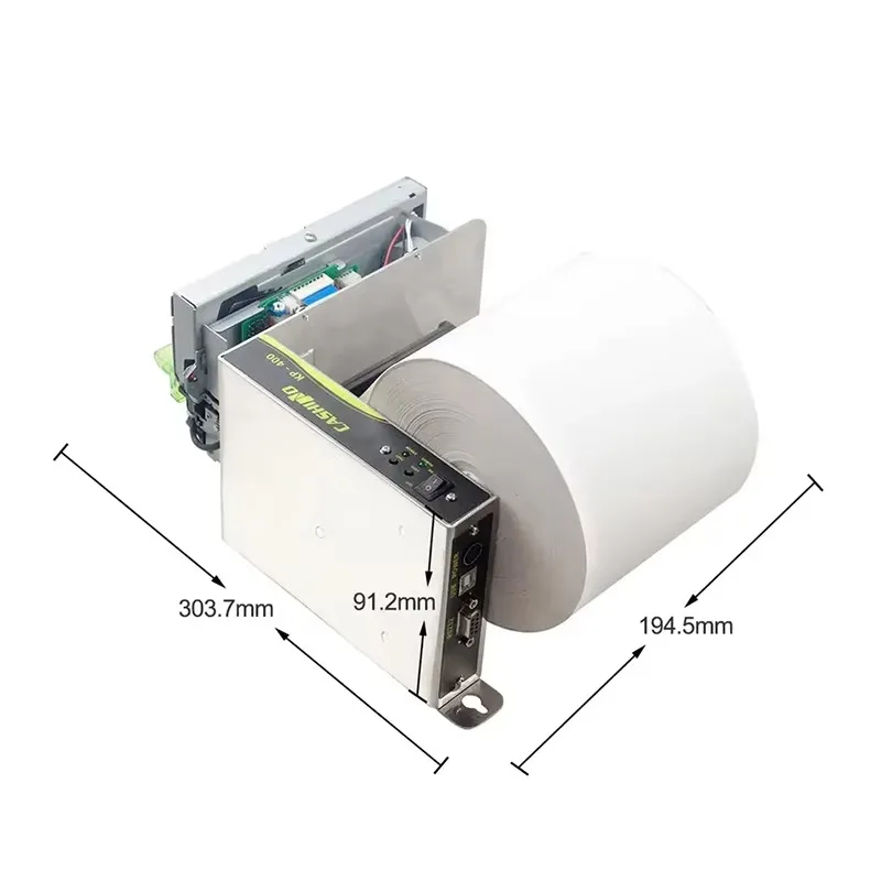 KP-400 4 Inch 112mm  Kiosk Thermal POS Ticket Receipt Printer With Auto Cutter for Self-checkout System Vending Machines