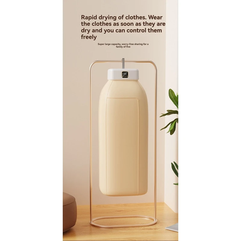 A84G-Foldable Travel Clothes Dryer-Compact Portable Design With PTC Heating, Cover& Manual Included