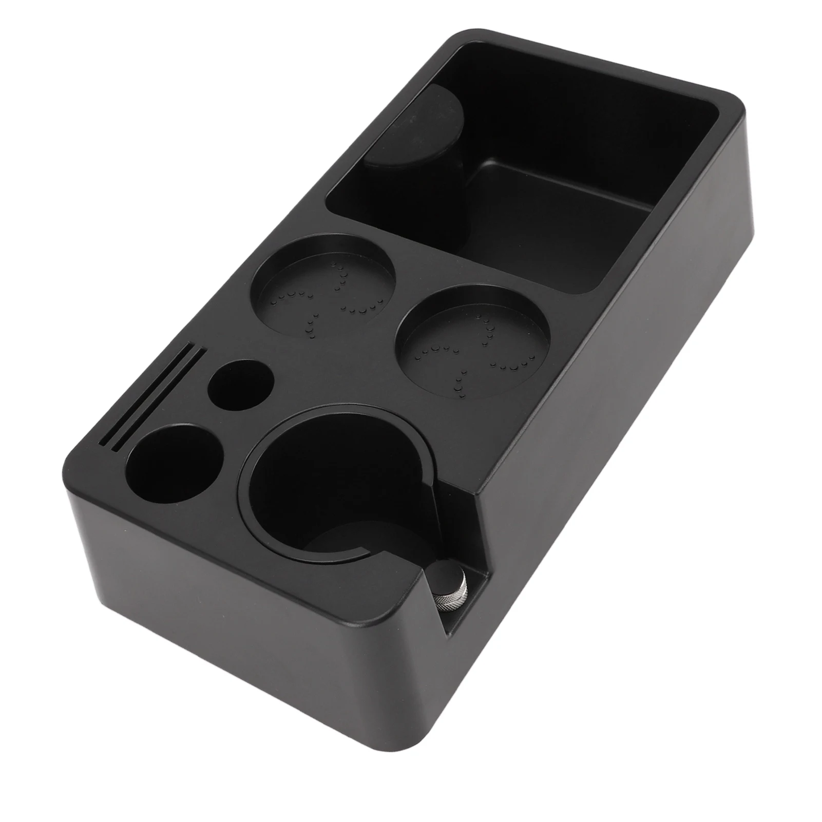 Coffee Tamping Station ABS Multifunctional Coffee Filter Tamper Holder Portafilter Stand 31x15cm for Home Kitchen Cafe Bar