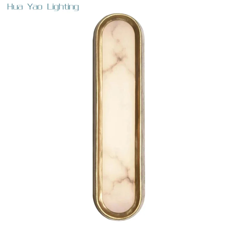 ما بعد الحداثة شريط رخامي وحدة إضاءة LED جداريّة مصباح غرفة المعيشة الإبداعية أريكة حائط الخلفية نموذج غرفة فيلا فندق غرفة نوم الفن الجدار مصباح