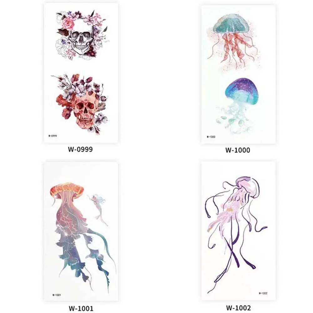 Foot Arm Butterfly Jellyfish Snake Waterproof Flower Tattoo Stickers Fake Tattoo Stickers Tattoo Decals Temporary Tattoos