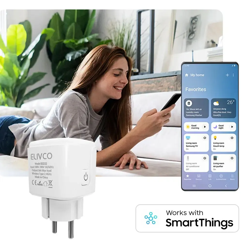 EWelink 16A/20A Smart Plug WiFi presa ue con funzione di temporizzazione del Monitor di alimentazione supporto Alexa Google Home Alice SmartThimgs