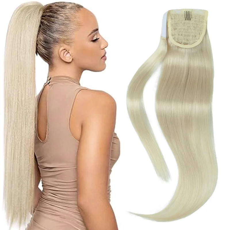 

Накладные пряди для хвоста из натуральных прямых волос Реми, шелковистые, на заколках, для комфортного и длительного ношения в течение всего дня