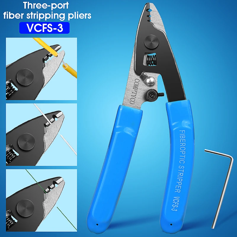 COMPTYCO VCFS-2 Two-port Fiber Optical Stripper Pliers Wire Strippers for FTTH Tools Optic Stripping Plier Tool