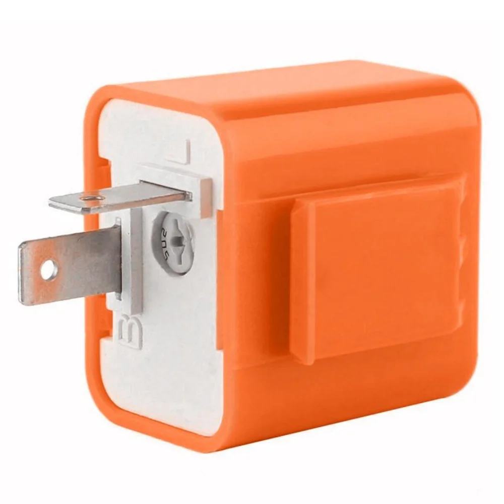 12V 2 Pin LED Flasher Adjustable Frequency Relay Turn Signal Indicator Motorcycle Multiple Protection Security Accessories