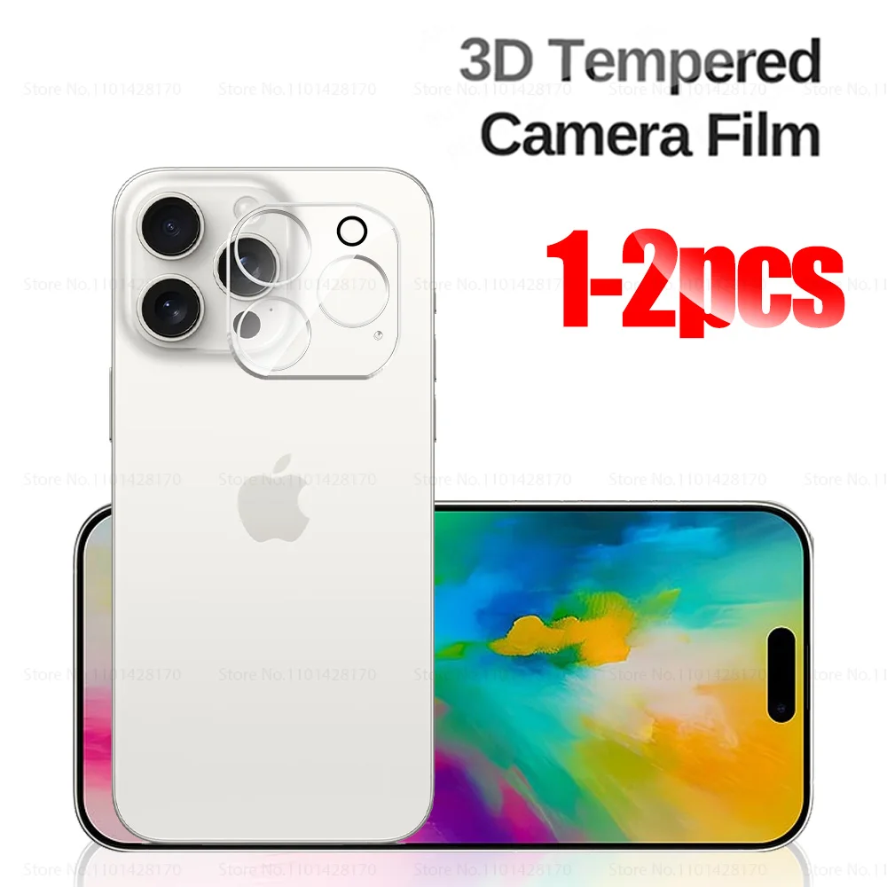 1-2Pcs 3D Curved HD Tempered Glass Camera Protector For iPhone 16 Pro Max Lens Case Cover iPhone16 Plus iPhone16Pro 9H Back Film