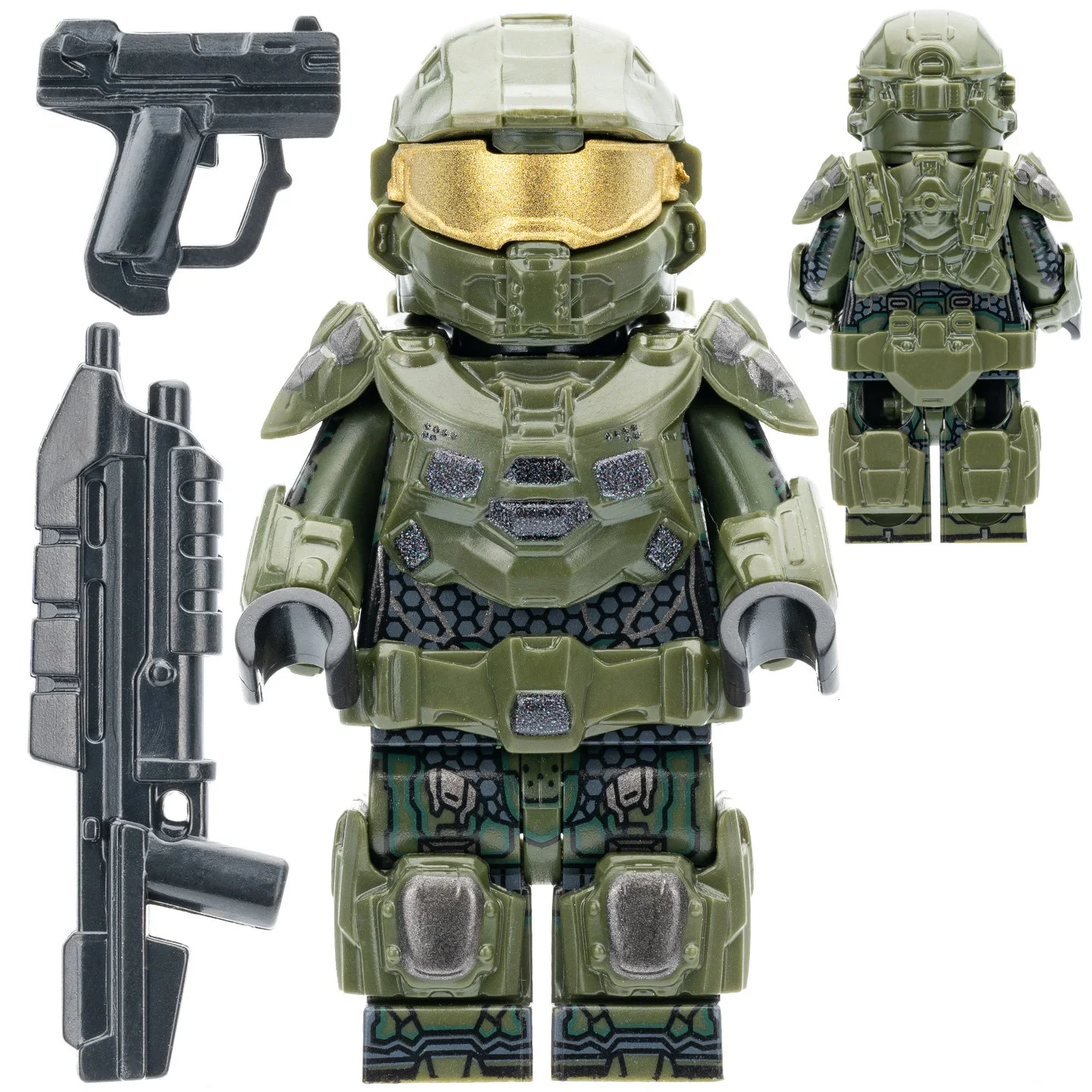 Haloed Baustein Mini-Actionfiguren Spielzeug T009 T010 T011