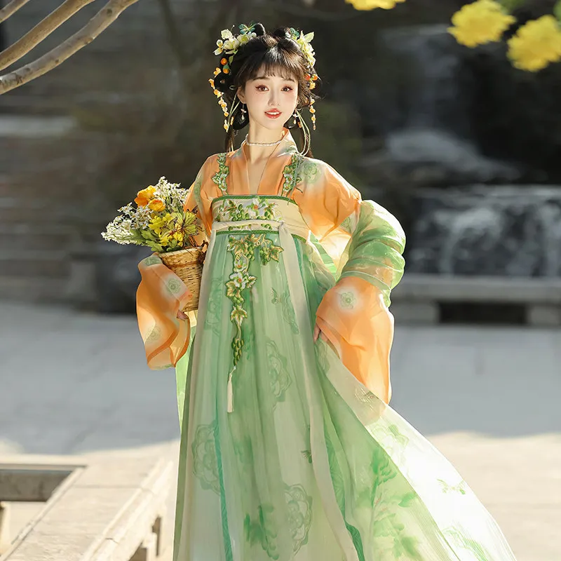 jupe-mi-longue-de-la-dynastie-tang-han-fu-ensemble-imprime-avec-broderie-d'elements-han-jupe-mi-longue-rose