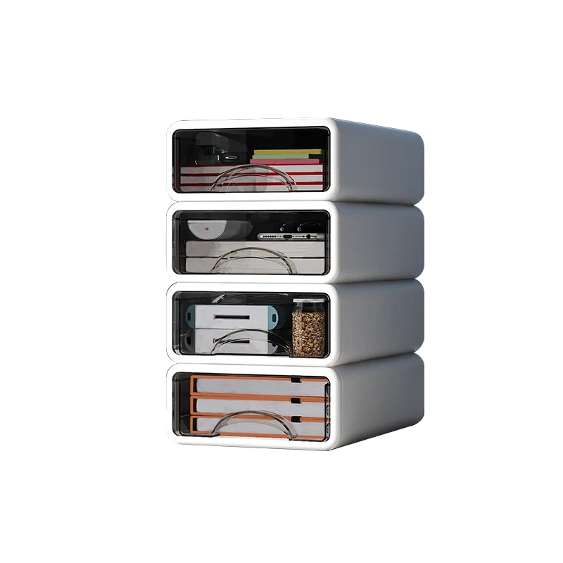 Desktop Storage Box Drawer Stationery Finishing Organizer Box Desk A4 File Cabinet Racks Cosmetics Dormitory Desktop Organizer