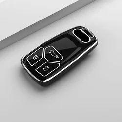 Soft TPU Car Remote Key Case Cover for Audi A4 A4L A5 Q5 Q7 TT TTS 8S B9 2016 2017 2018 Car Key Protection Shell Accessories