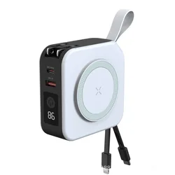 wireless powerbank magnetic with plug cable Fast charging ugreen for iphone15p external Spare mobile camping qi2 3in1 charger