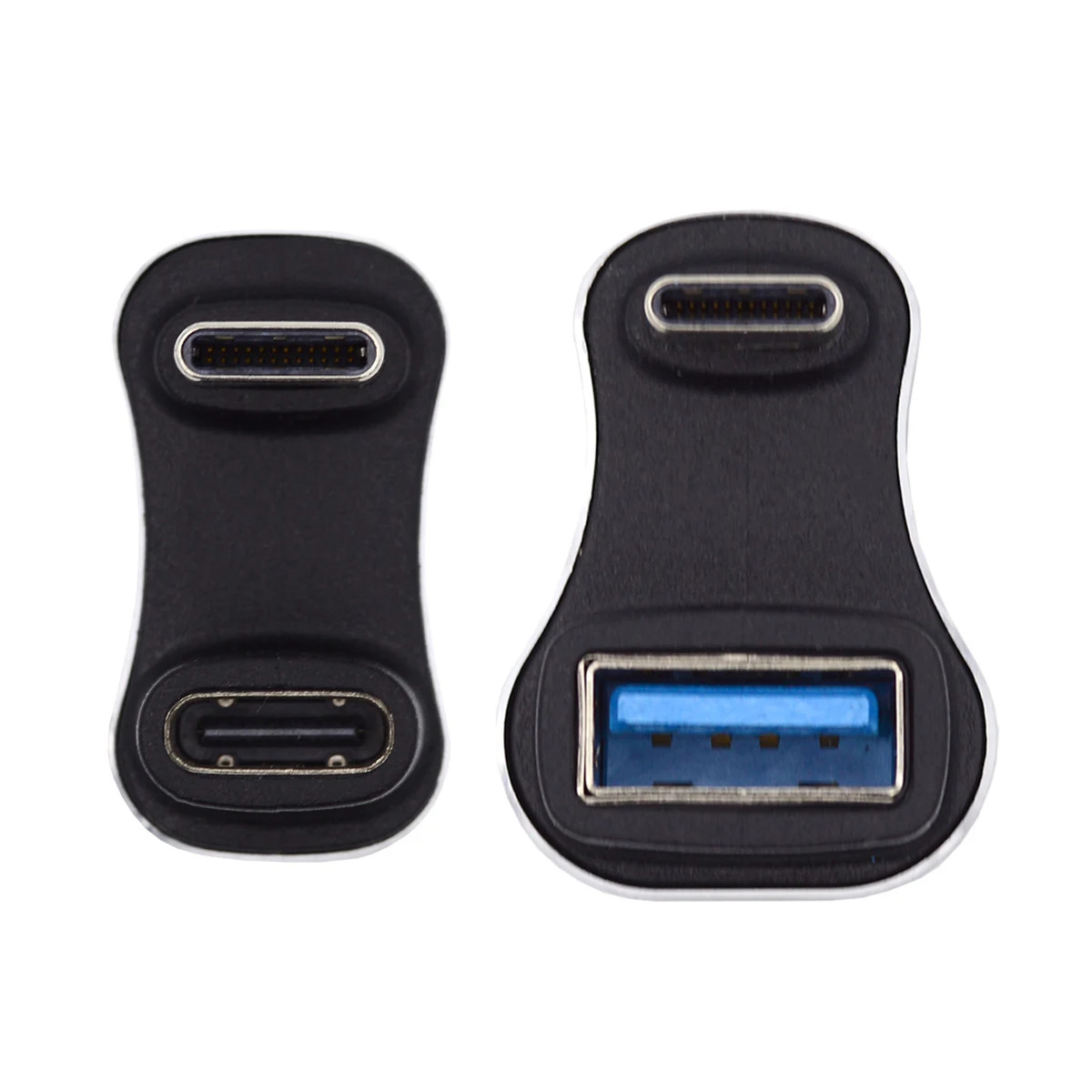 USB3.0 Type C & OTG Power Data Adapter Male to Female Compatible with Steam Deck Opposite U Shape Back Angled