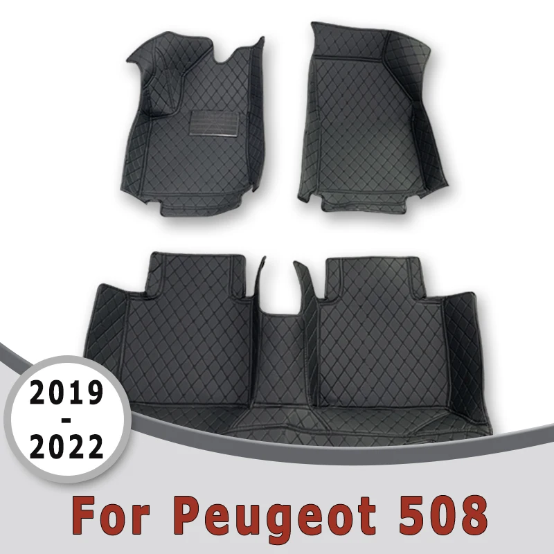 Car Floor Mats For Peugeot 508 2023 2022 2021 2020 2019 Carpets Auto Interior Parts Accessories Replacement Products Waterproof